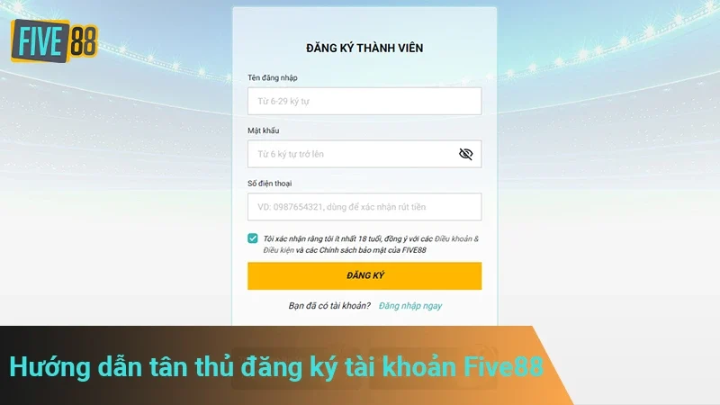 Quy trình chi tiết 3 bước đăng ký tài khoản