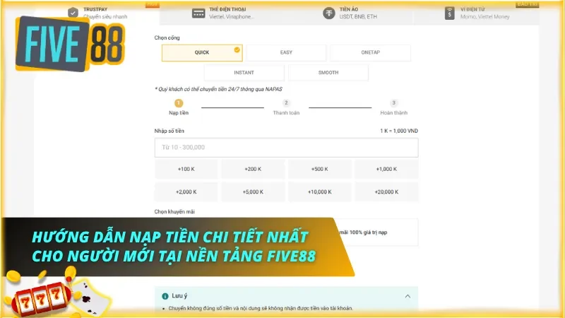 Cách nạp tiền đơn giản nhất