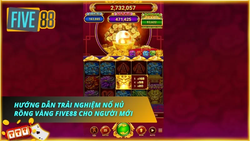 Giao diện chọn mức cược cùng nút bắt đầu phiên